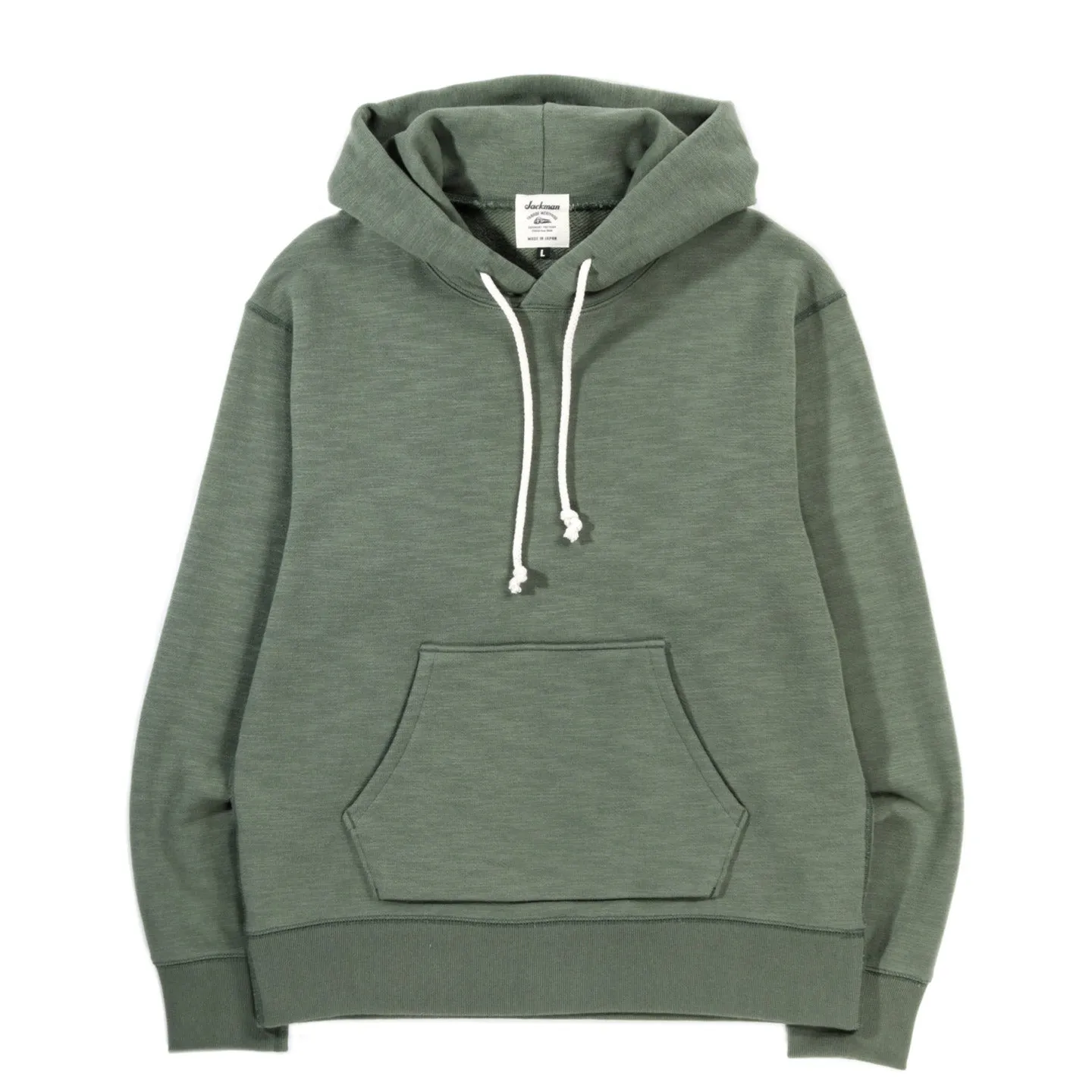 JACKMAN sweat pullover parka - ash green