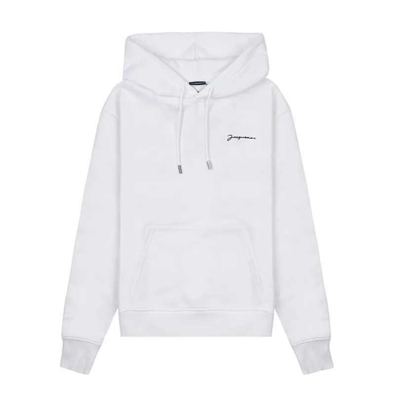 JACQUEMUS | Long Sleeve Plain Cotton Logo Hoodies | Unisex | Street Style