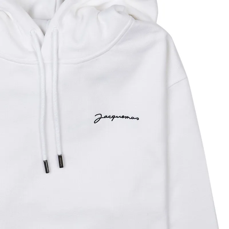 JACQUEMUS | Long Sleeve Plain Cotton Logo Hoodies | Unisex | Street Style