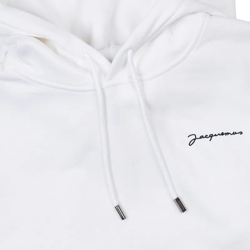 JACQUEMUS | Long Sleeve Plain Cotton Logo Hoodies | Unisex | Street Style