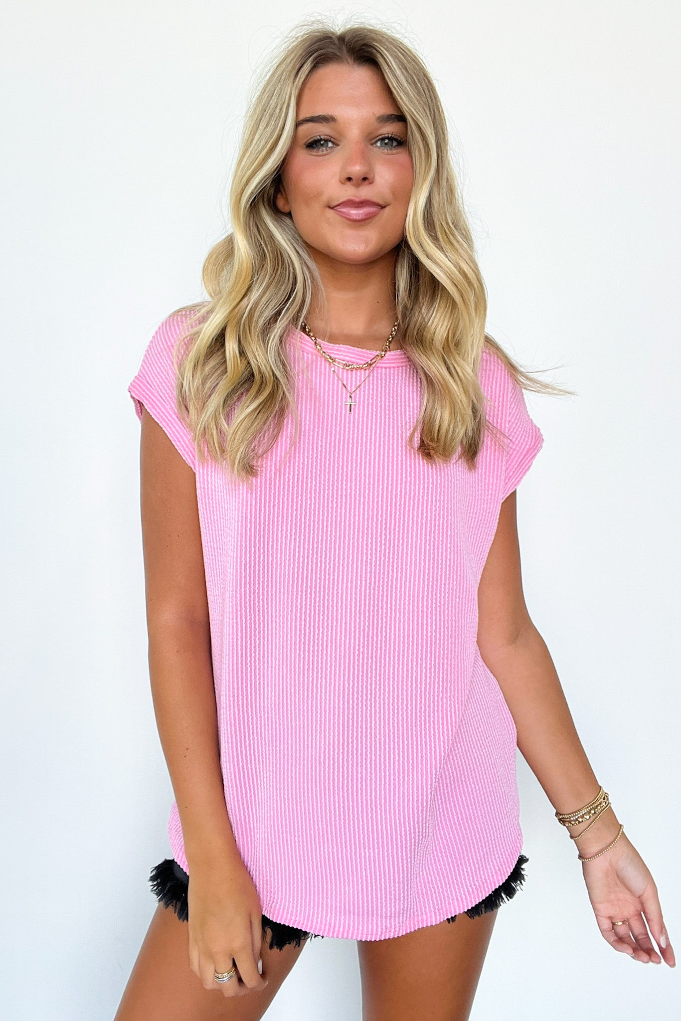 Janna Ribbed Short Sleeve Top - Best Price and Reviews