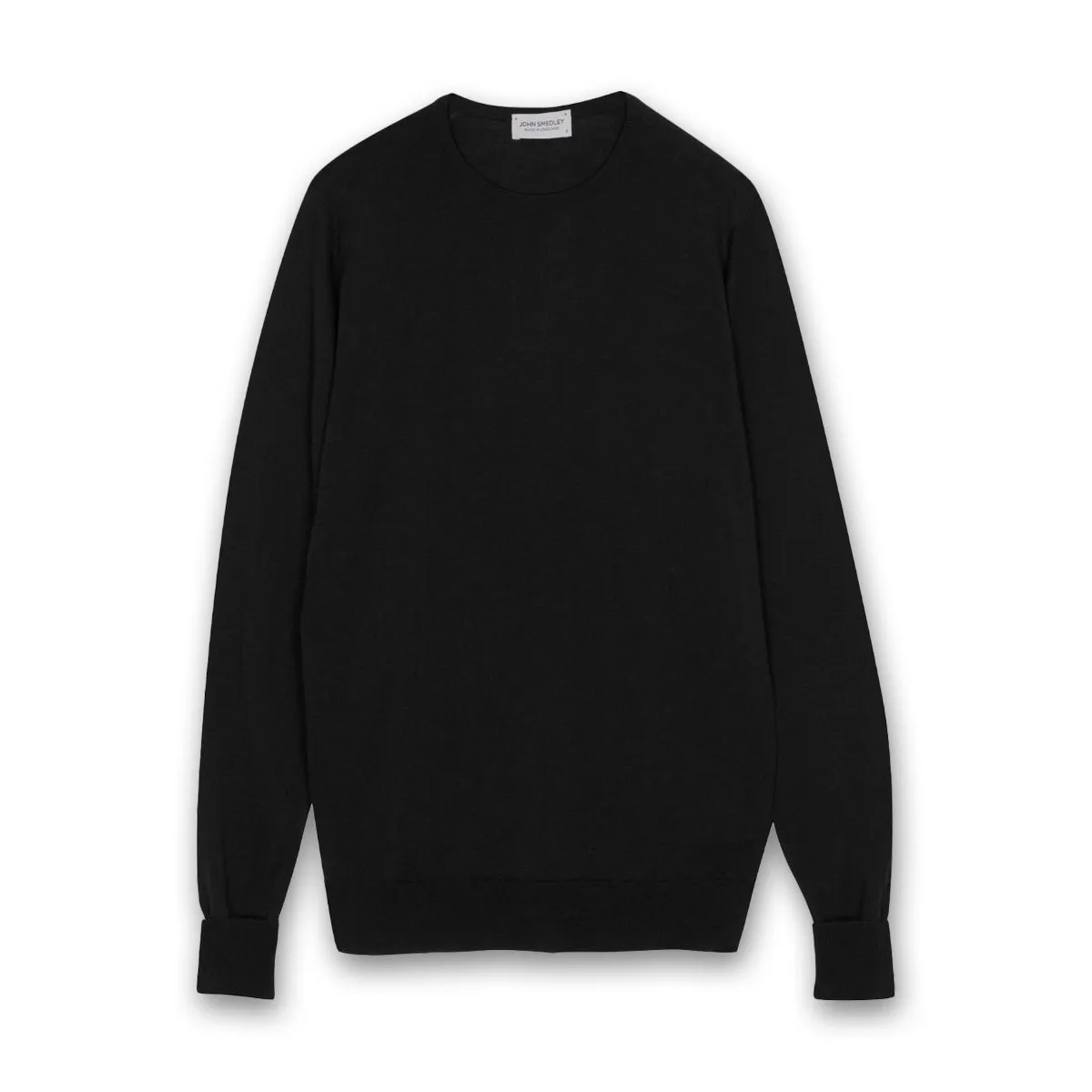 John Smedley Black Marcus Merino Wool Jumper.