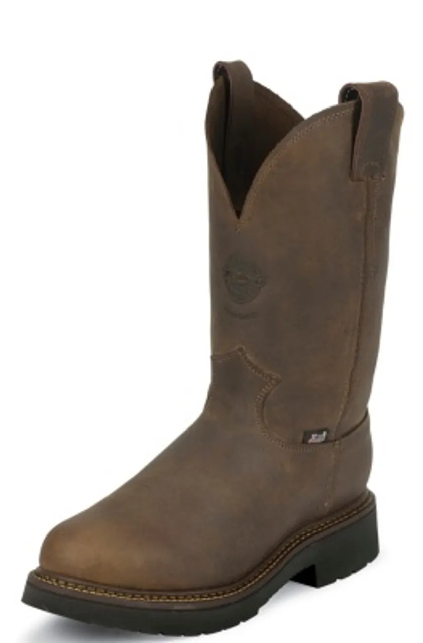 Justin Mens Boots 4445 11 Balusters Steel Toe" Bay Gaucho