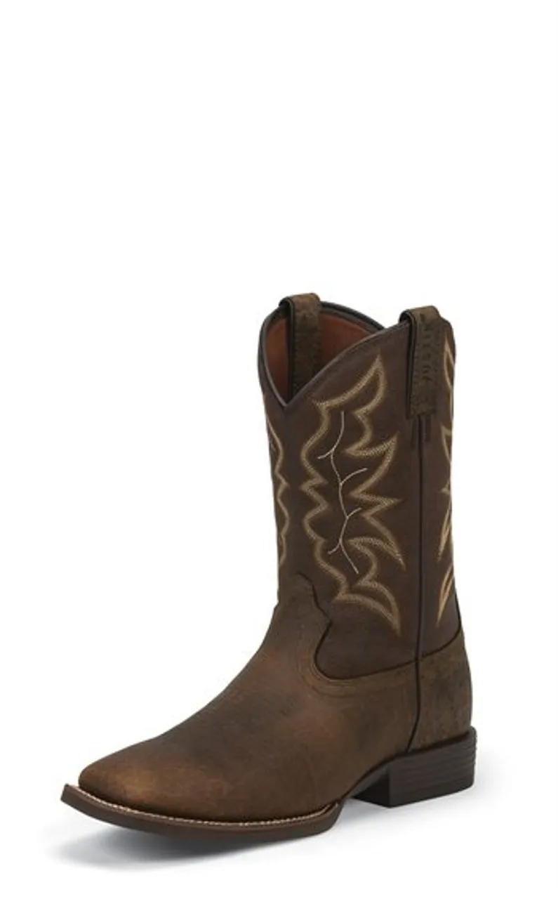 Justin Mens Boots 7222 11" Chet Pebble Brown