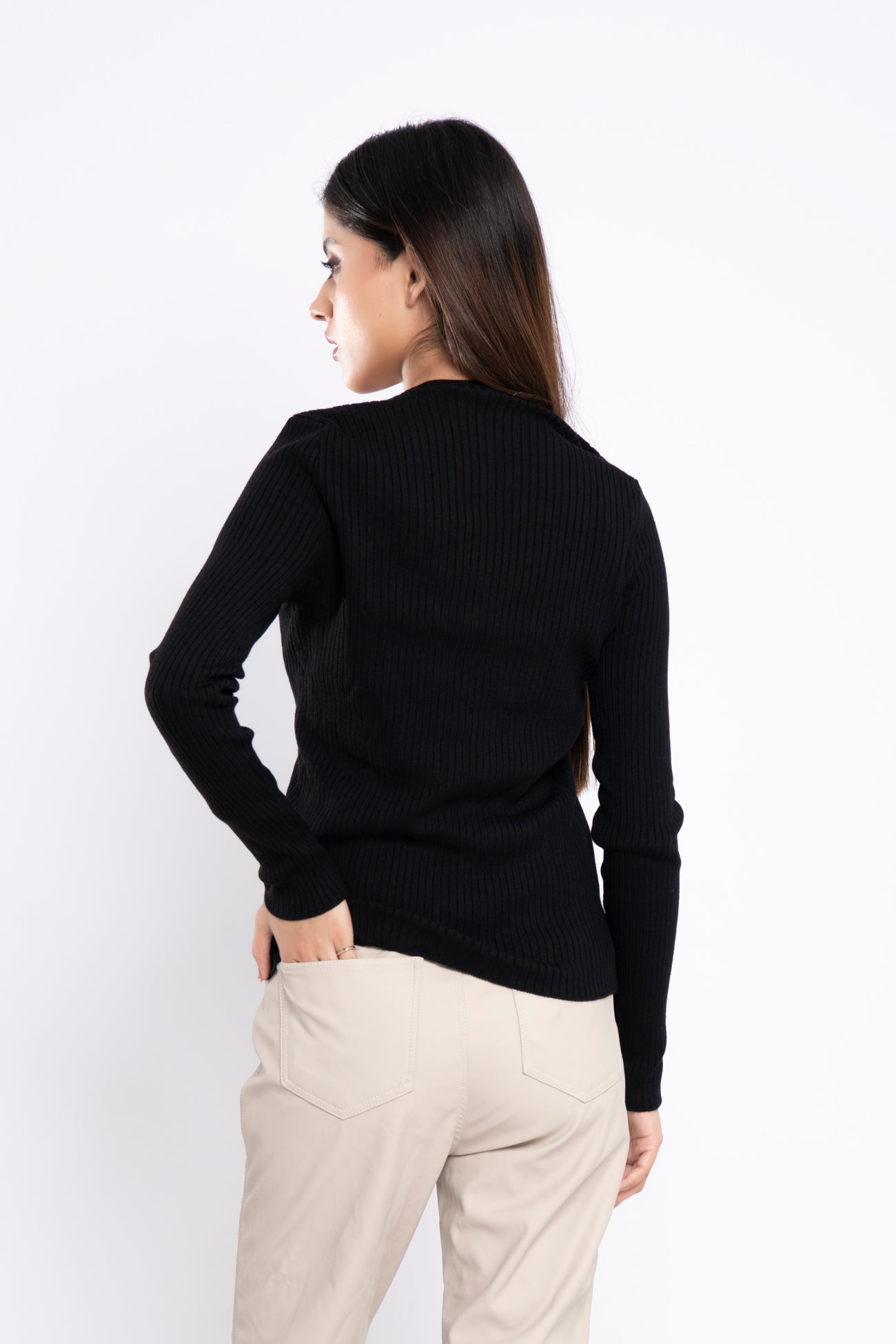 Knit Ribbed Sweater