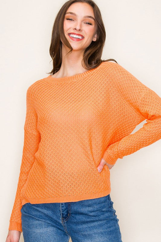 Knit Sweater with Intricate Design