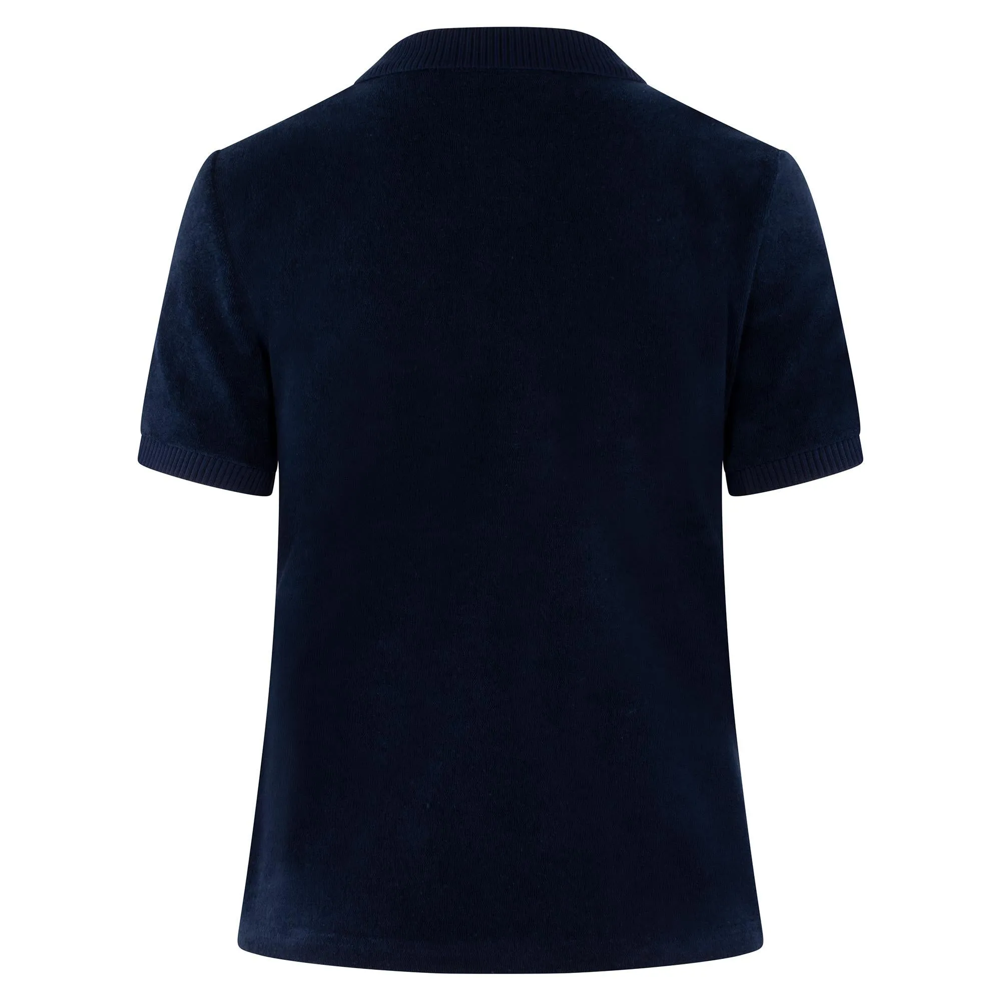 Lacoste Slim Fit Terry Towelling Polo Shirt Navy - Ladies