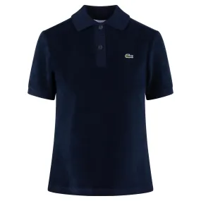 Lacoste Slim Fit Terry Towelling Polo Shirt Navy - Ladies