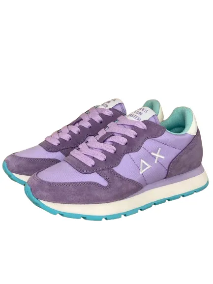 lilac women's sneakers, Z34201 Ally, solid nylon