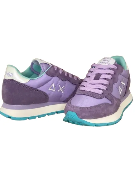 lilac women's sneakers, Z34201 Ally, solid nylon