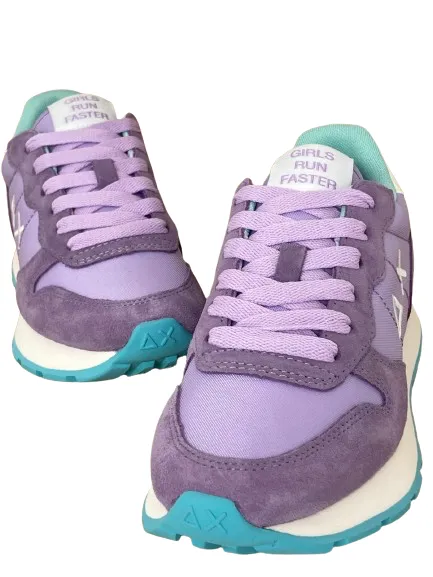 lilac women's sneakers, Z34201 Ally, solid nylon