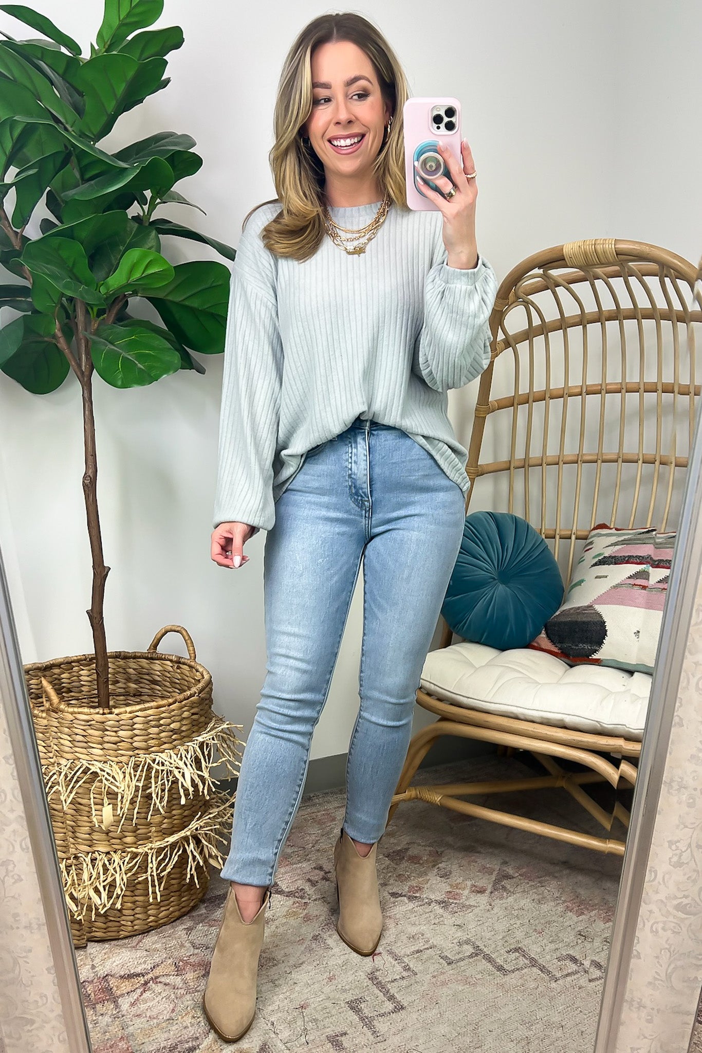 Lindyn Rib Knit Long Sleeve Top - Final Sale