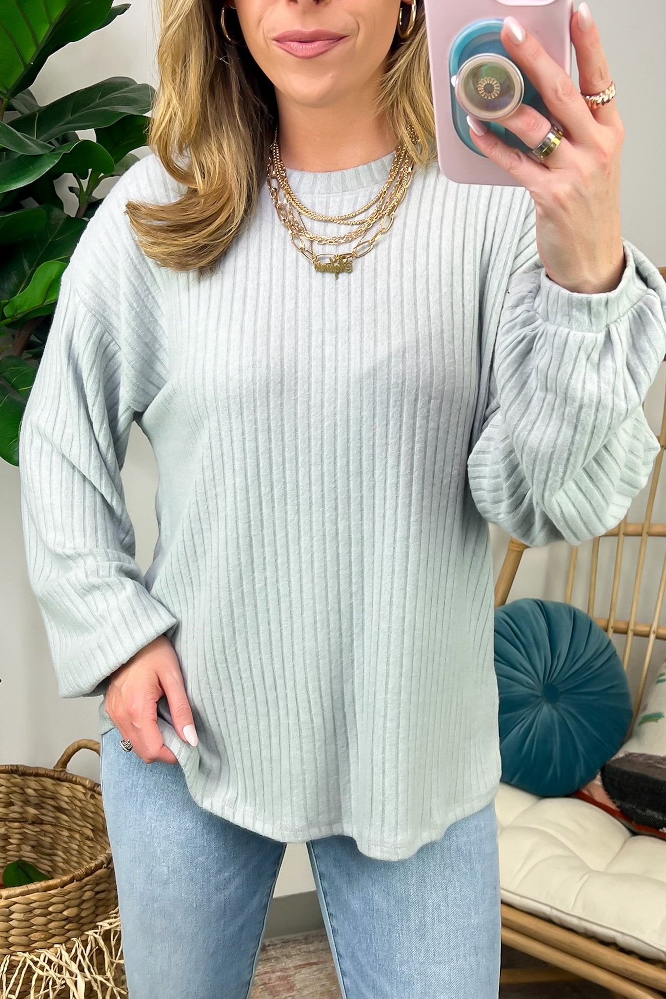 Lindyn Rib Knit Long Sleeve Top - Final Sale