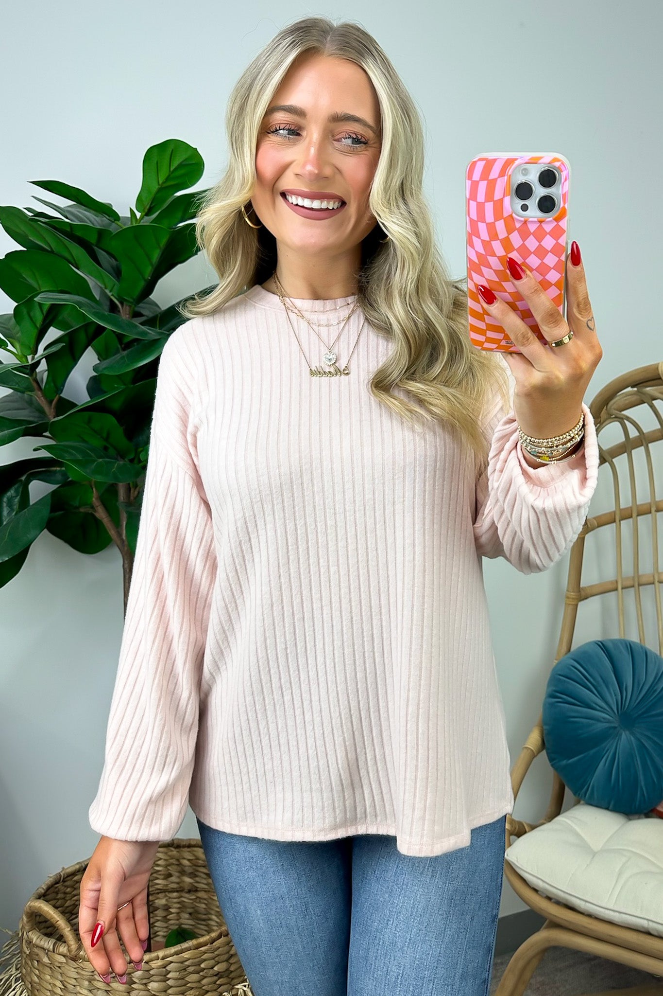 Lindyn Rib Knit Long Sleeve Top - Final Sale