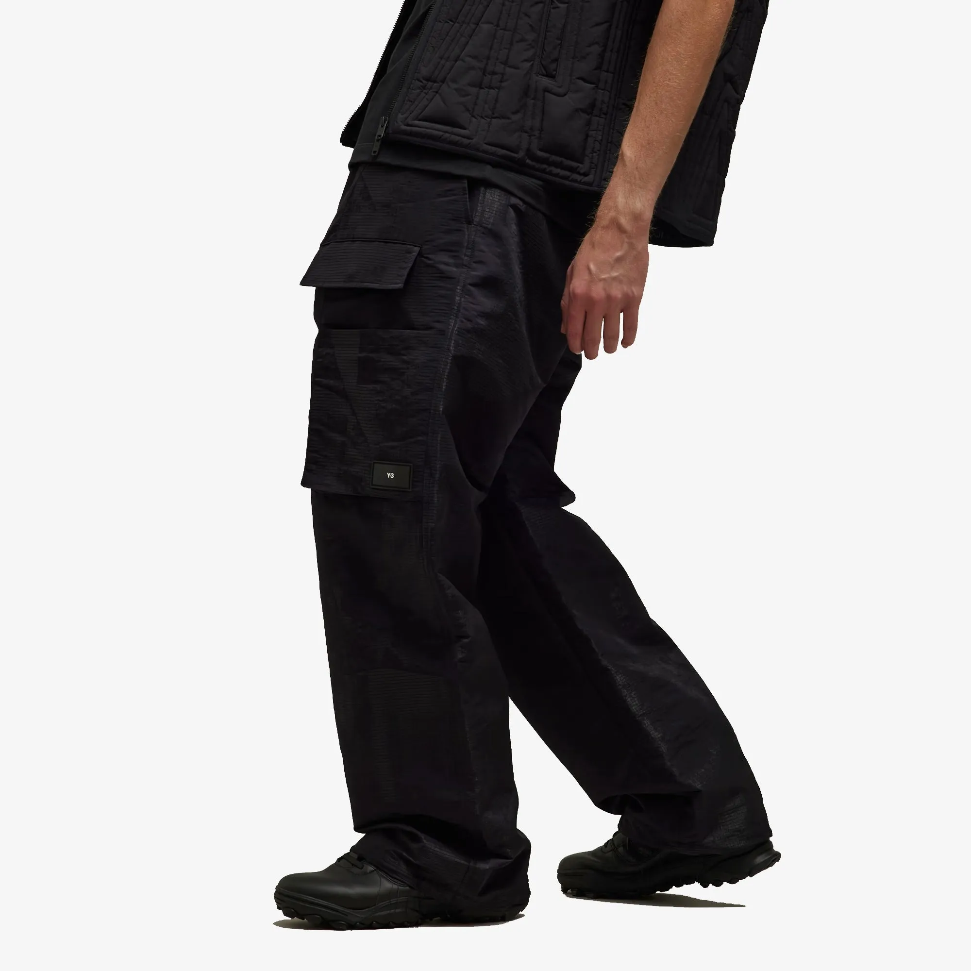 Lined Jacquard Ripstop Pants Black - Google SEO optimized