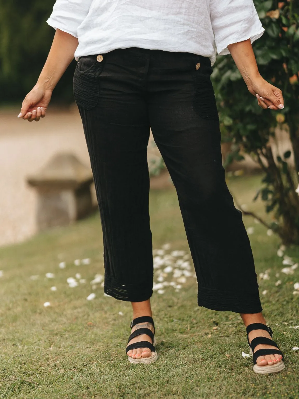 Linen Button Pants Mandy