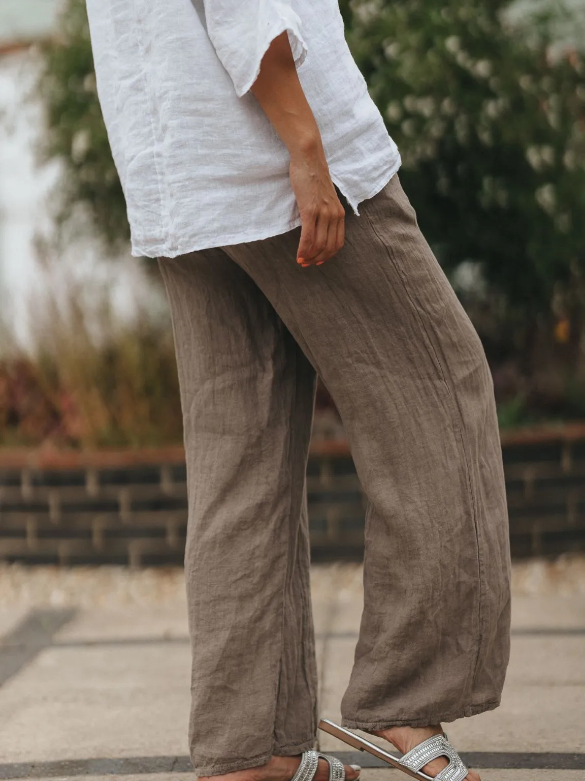 Linen Button Pants Mandy