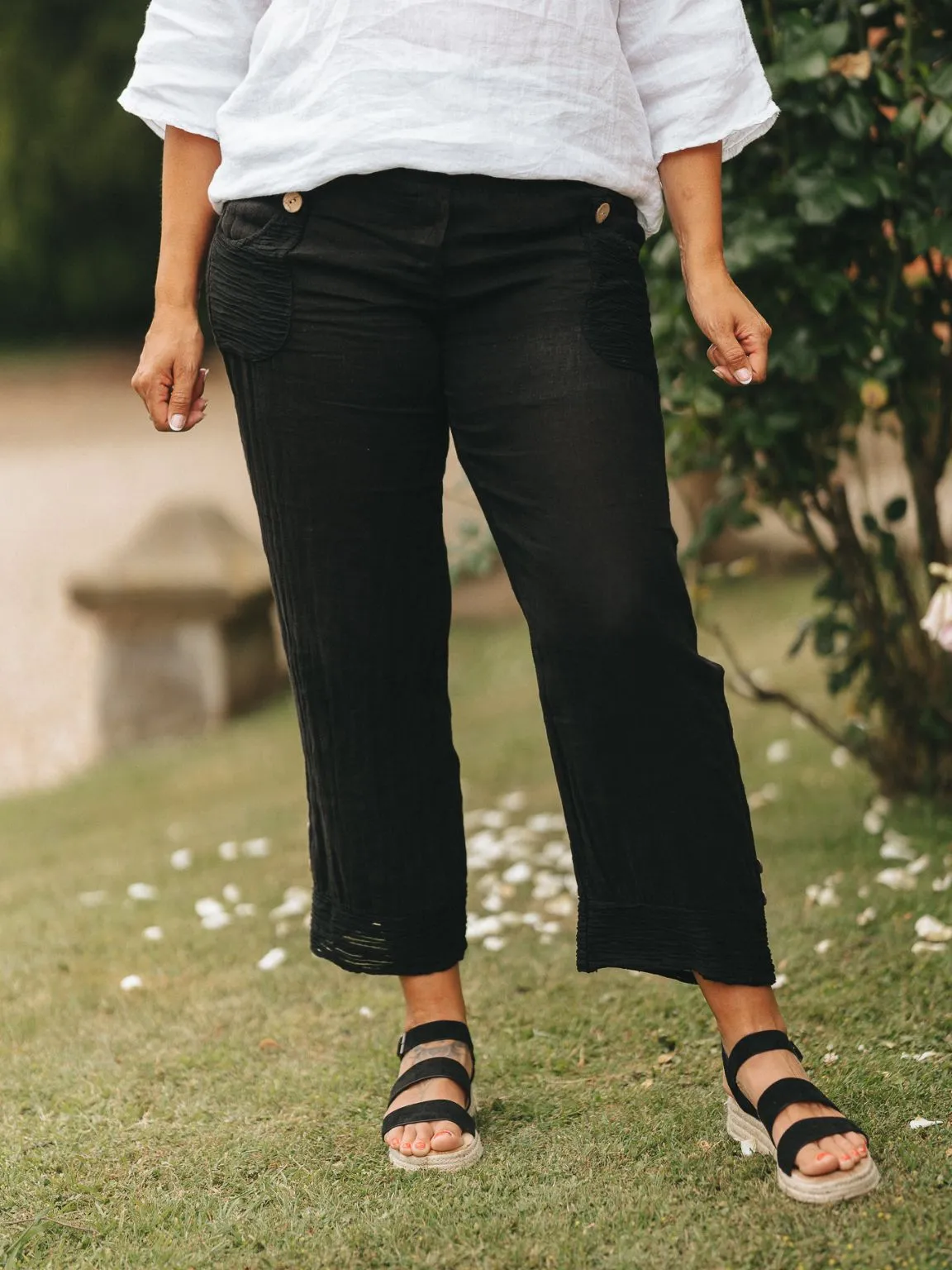 Linen Button Pants Mandy