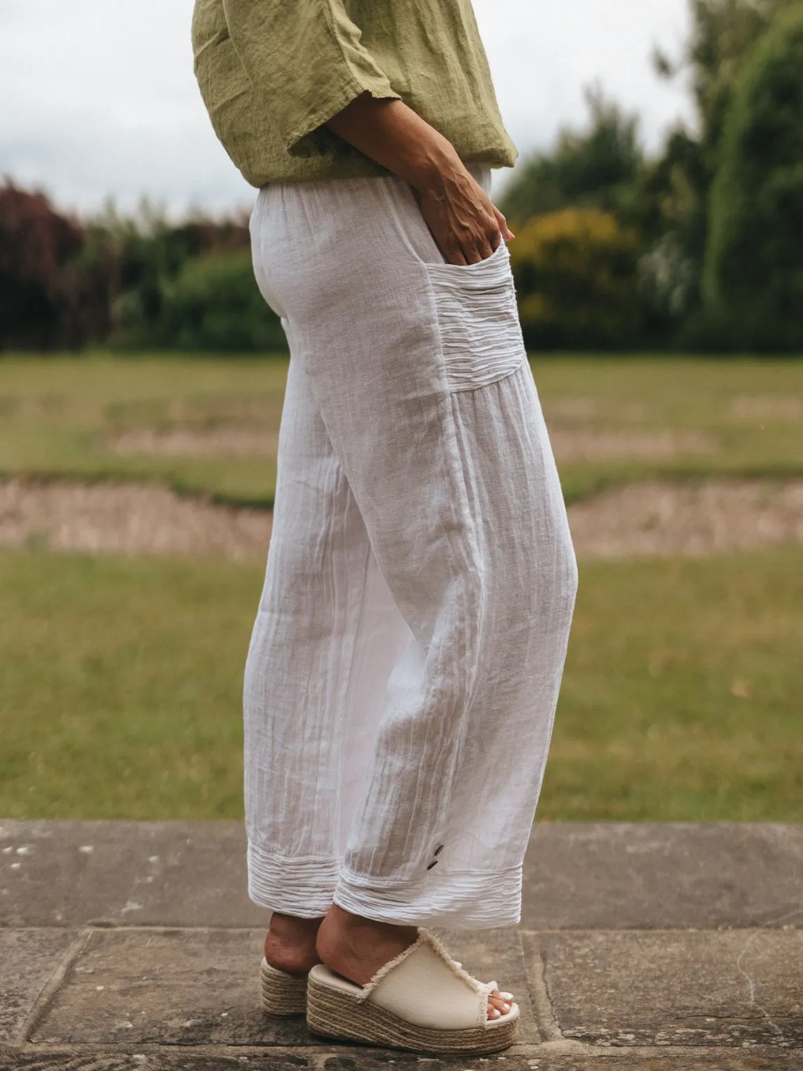 Linen Button Pants Mandy