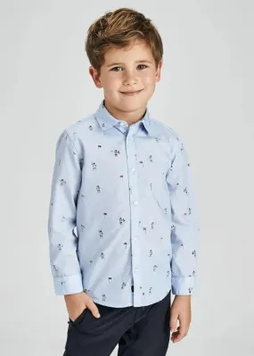 L/s digital printed shirt for boy - Light blue