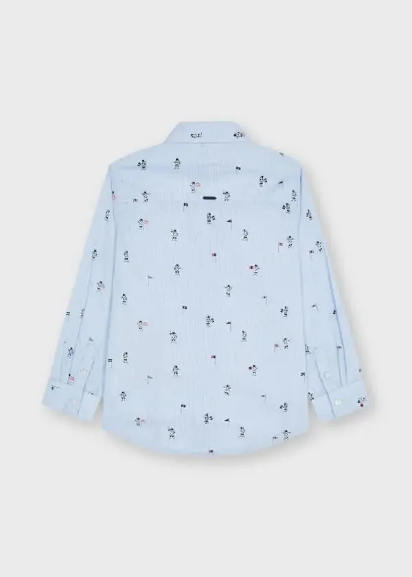 L/s digital printed shirt for boy - Light blue