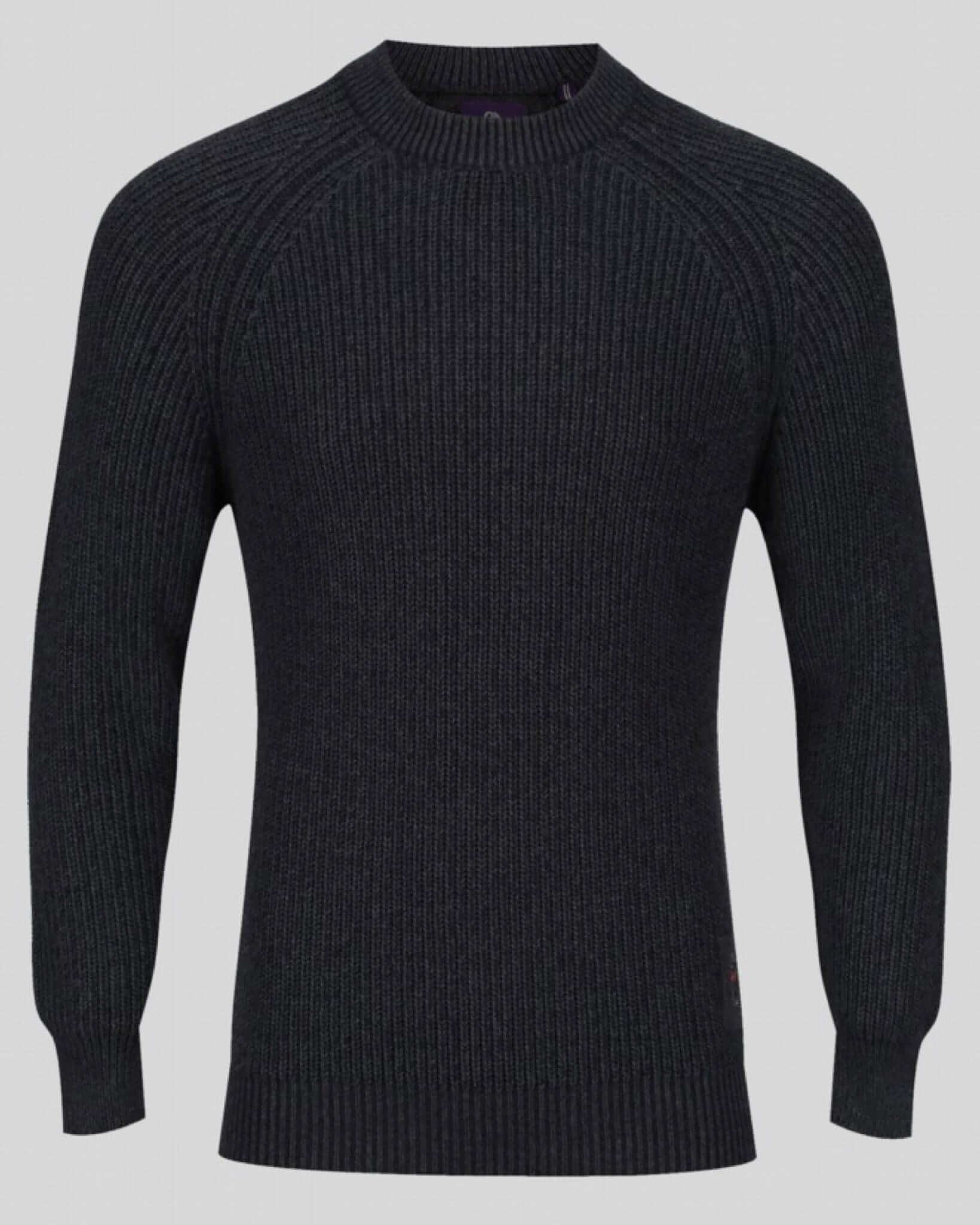 Luke 1977 Crew Neck Rib Knit Jet Black