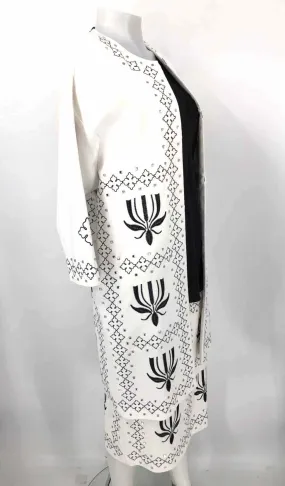 MALENE BIRGER White Black Silk Embroidered Skirt Jacket 3PC Set