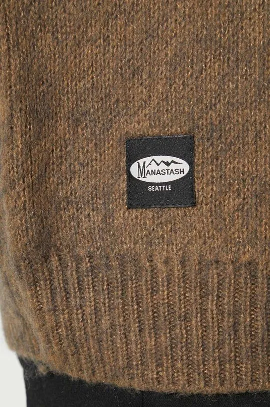 Manastash wool blend jumper Aberdeen Sweater men’s brown color 7923240001