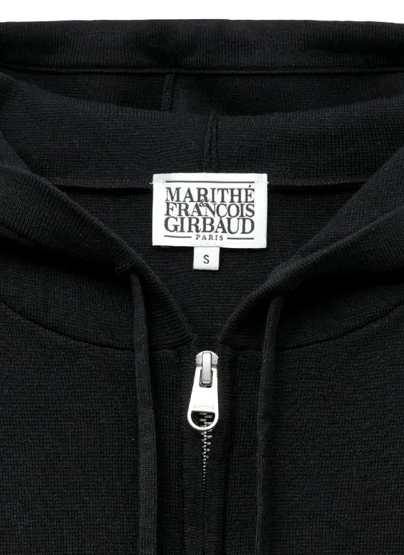 Marithe and Francois Girbaud | Marithe Classic Logo Crop Knit Hoodie Zip-Up