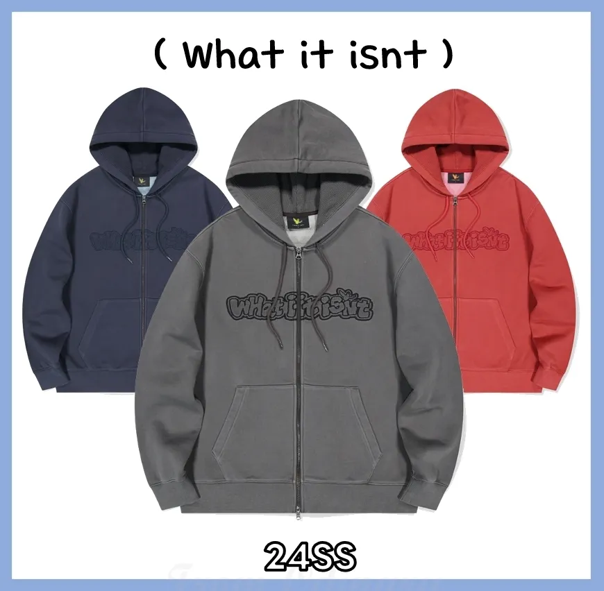 Mark Gonzales unisex street style long sleeves logo hoodies.