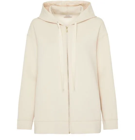 Max Mara - Long Sleeves Cotton Logo Hoodies & Sweatshirts