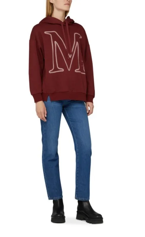 MaxMara cotton logo hoodies and sweatshirts with long sleeves for street style