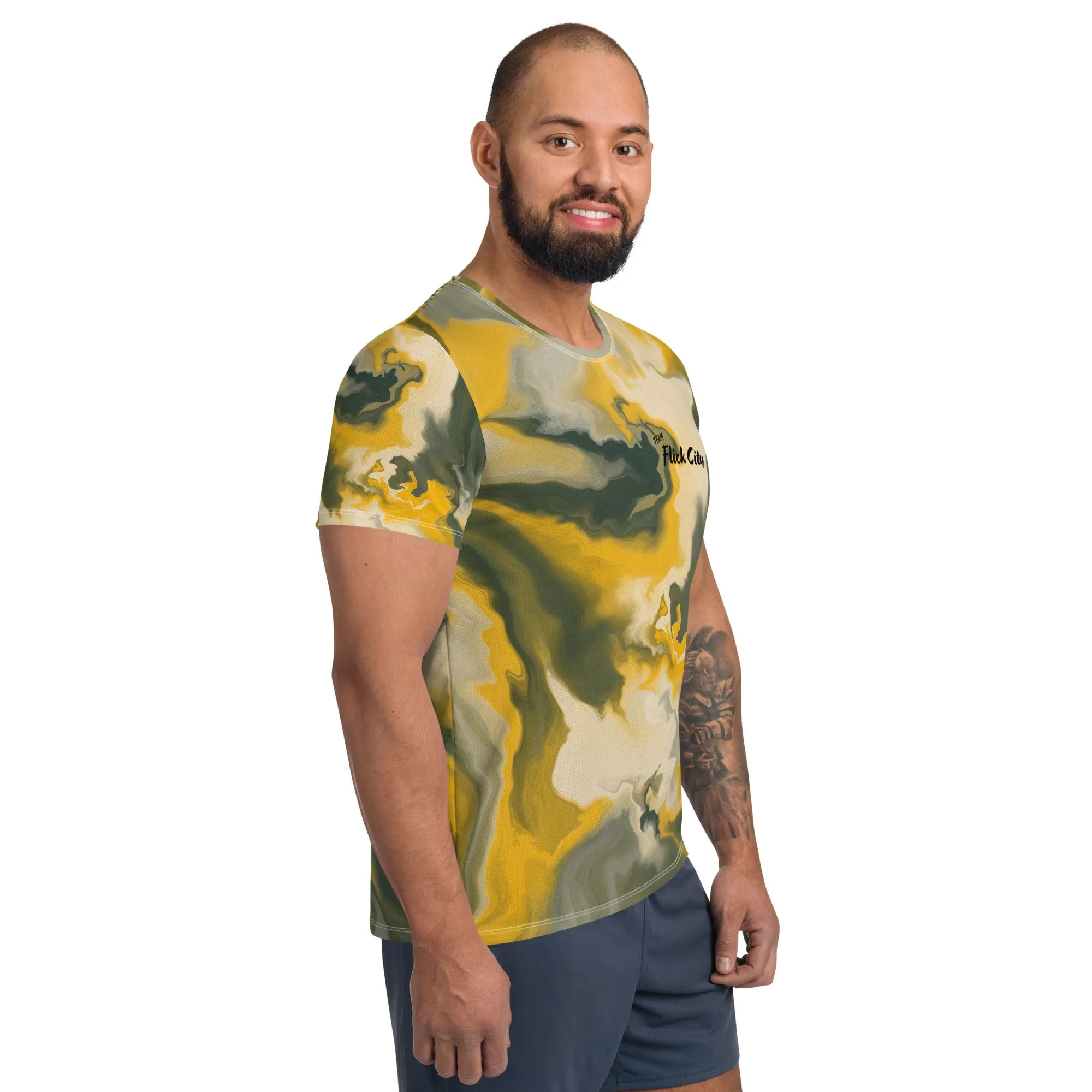 men's abstract art performance shirt