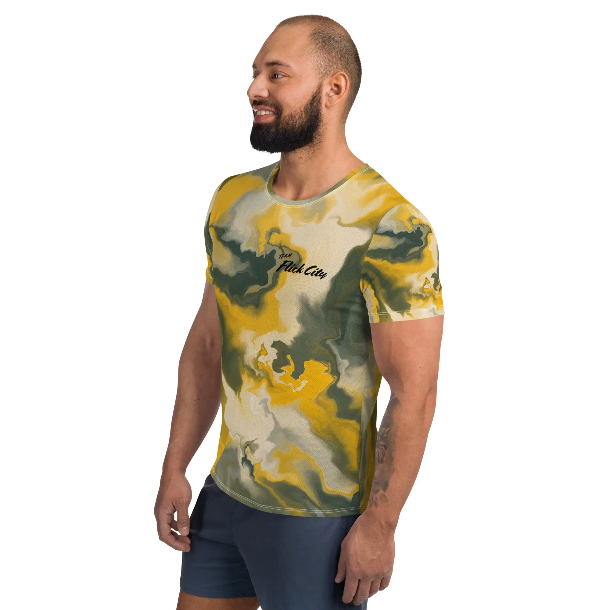 men's abstract art performance shirt