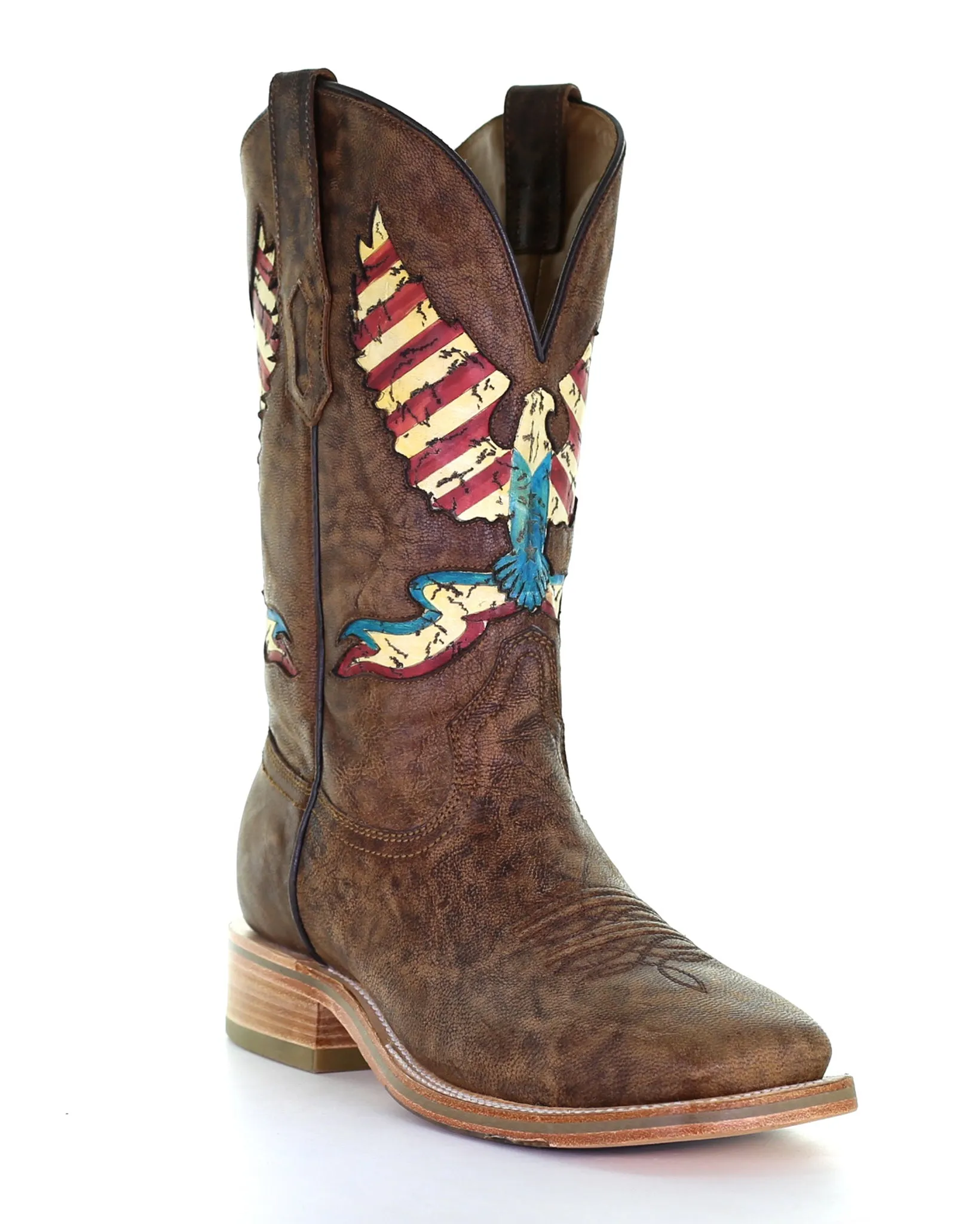 Men's Eagle Inlay Western Boots