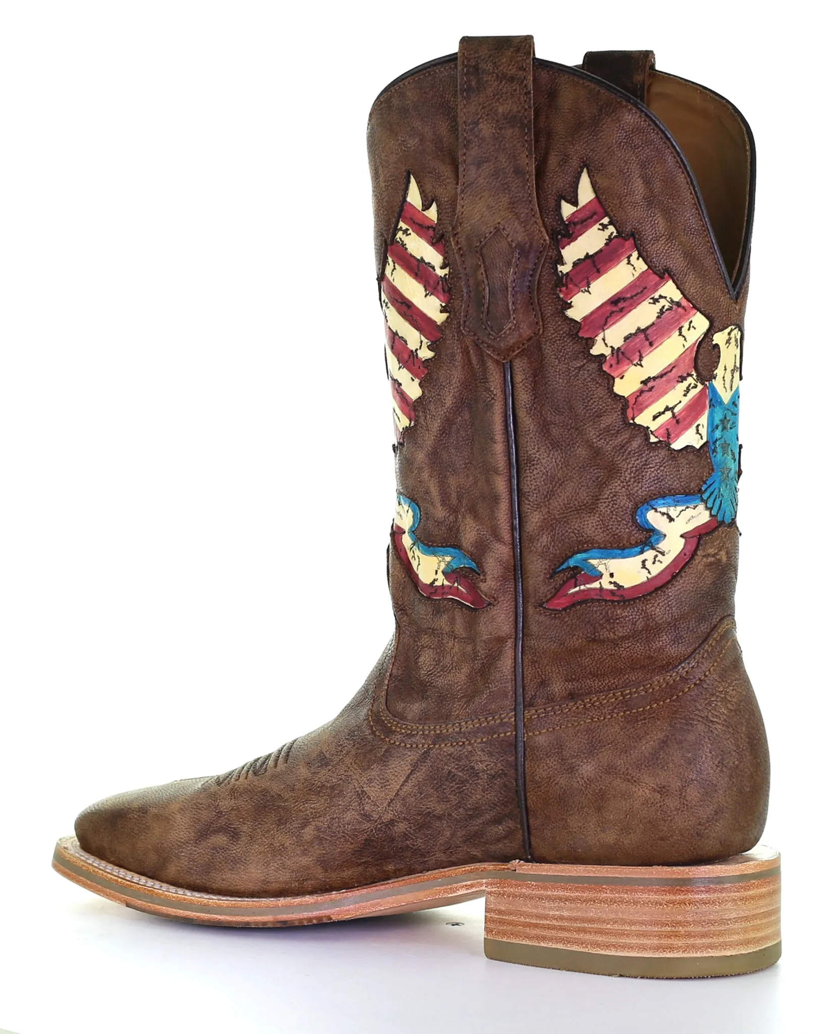 Men's Eagle Inlay Western Boots