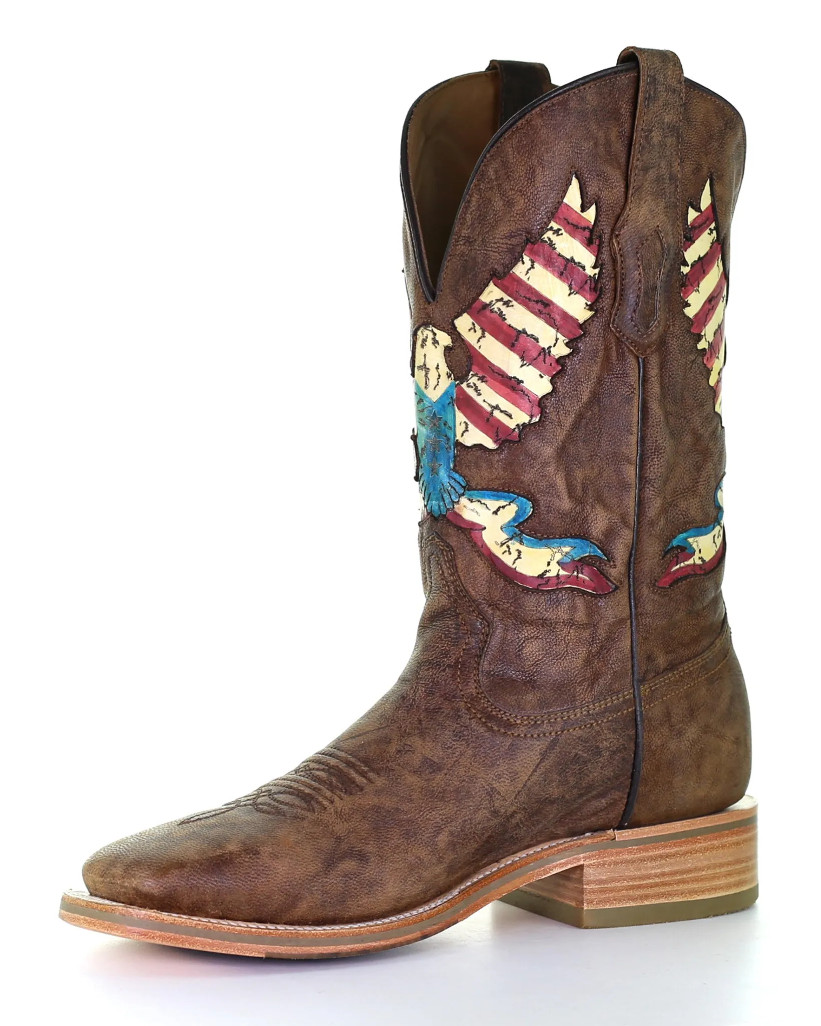 Men's Eagle Inlay Western Boots