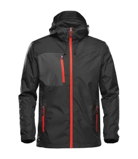 Mens olympia soft shell jacket black/bright red Stormtech