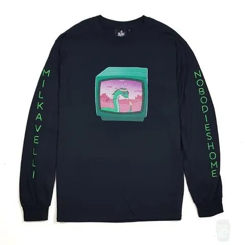 Milkavelli x Nobodies Home 'Channel Surfing' Long Sleeve T-Shirt - Shop Now!