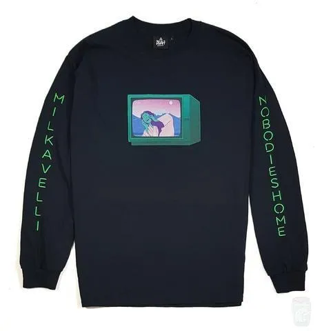 Milkavelli x Nobodies Home 'Channel Surfing' Long Sleeve T-Shirt - Shop Now!