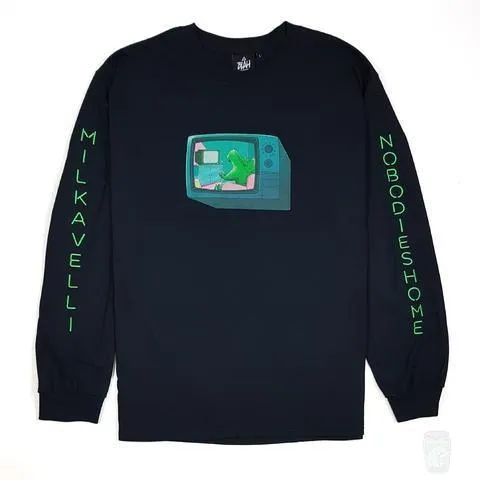 Milkavelli x Nobodies Home 'Channel Surfing' Long Sleeve T-Shirt - Shop Now!