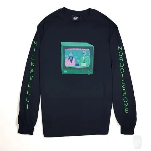 Milkavelli x Nobodies Home 'Channel Surfing' Long Sleeve T-Shirt - Shop Now!