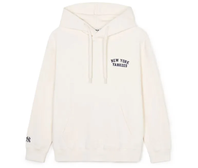 MLB Korea Unisex Logo Hoodies - Street Style Long Sleeves.