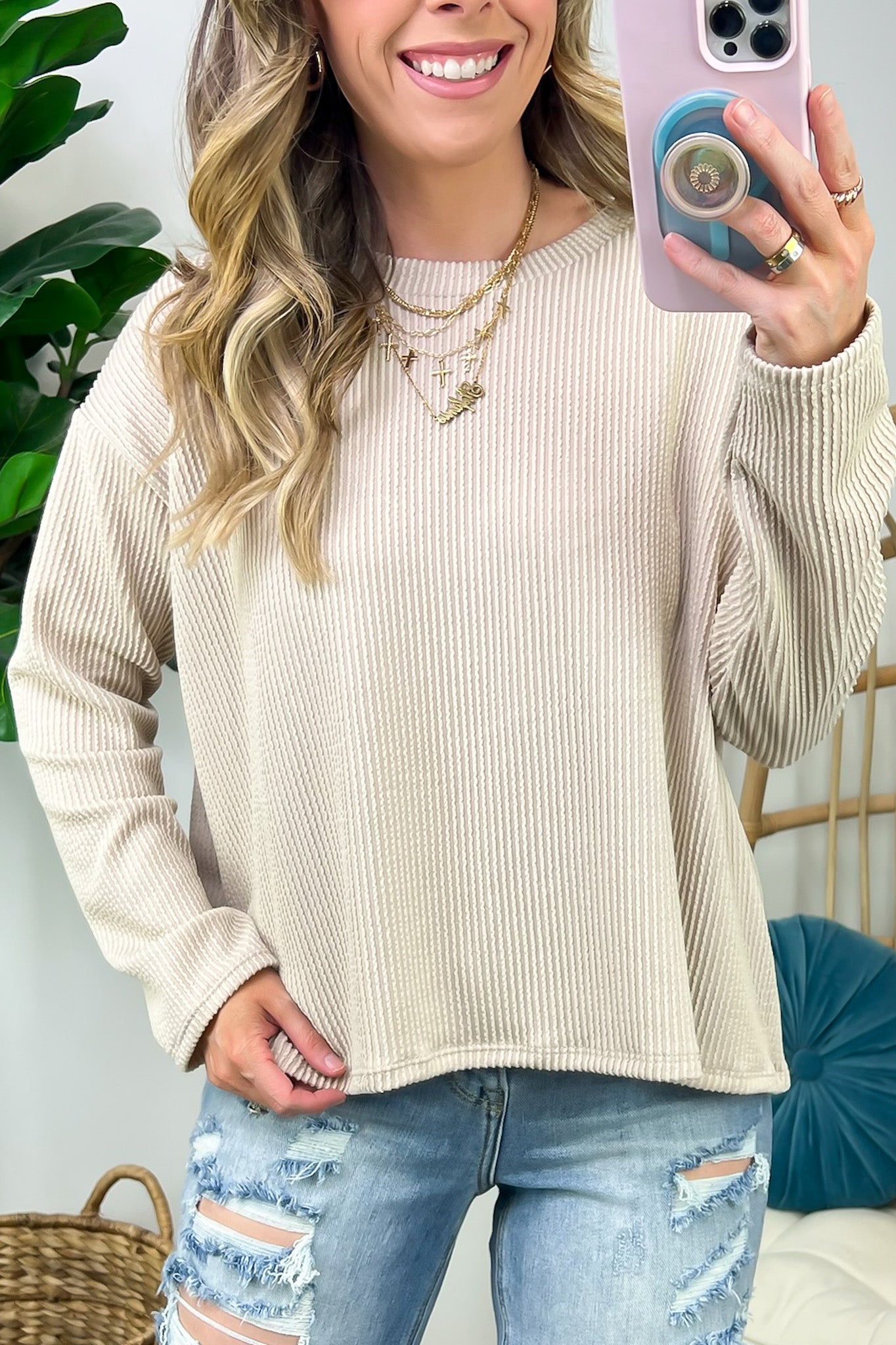 Moa Ribbed Knit Top on Final Sale