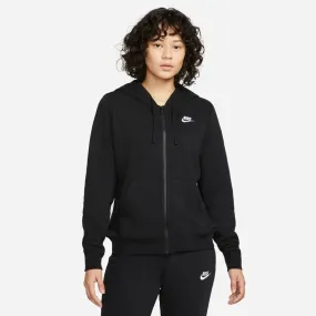 Nike women's sportswear club fleece black full-zip jacket