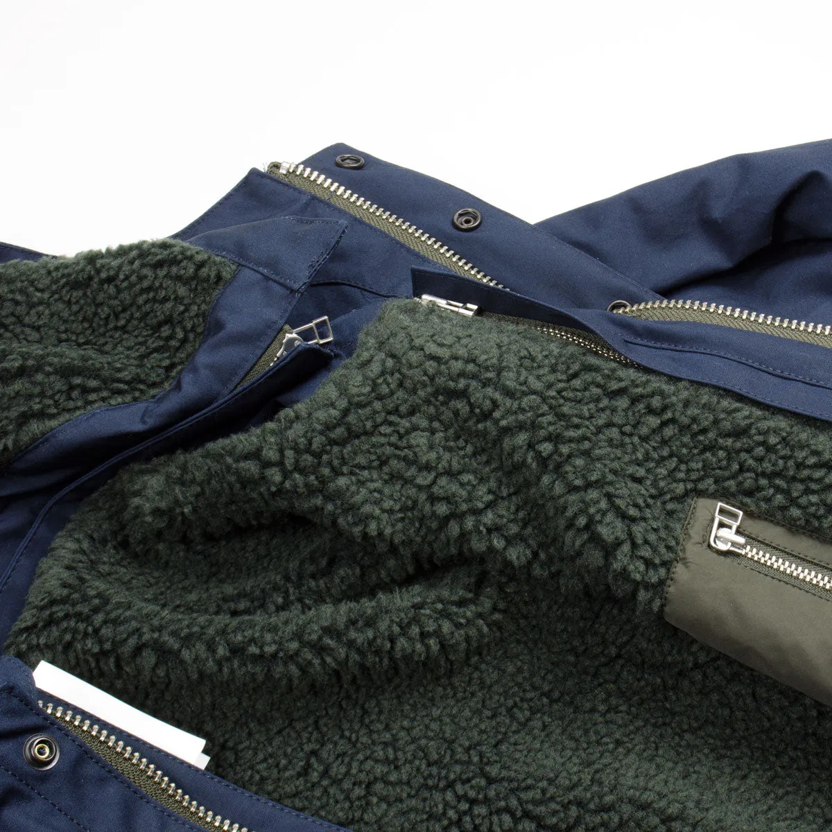 Norse Projects parka dark navy cotton cambric Elias