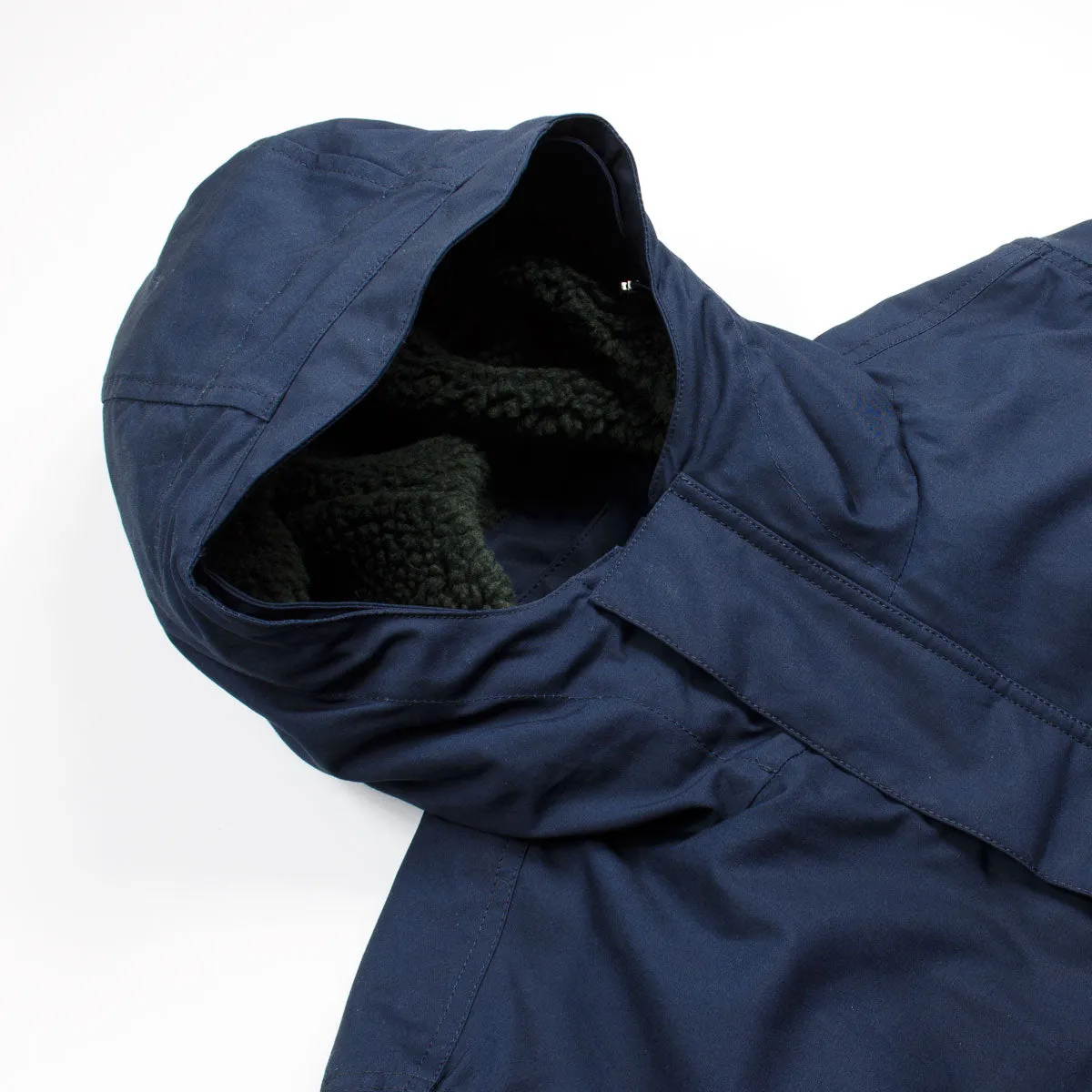 Norse Projects parka dark navy cotton cambric Elias