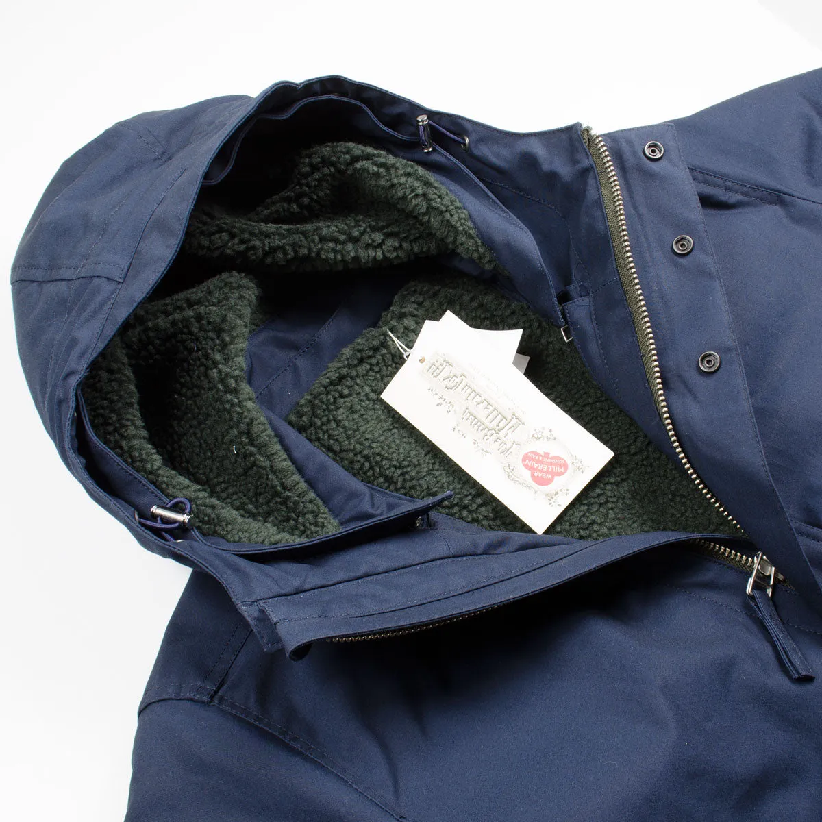 Norse Projects parka dark navy cotton cambric Elias