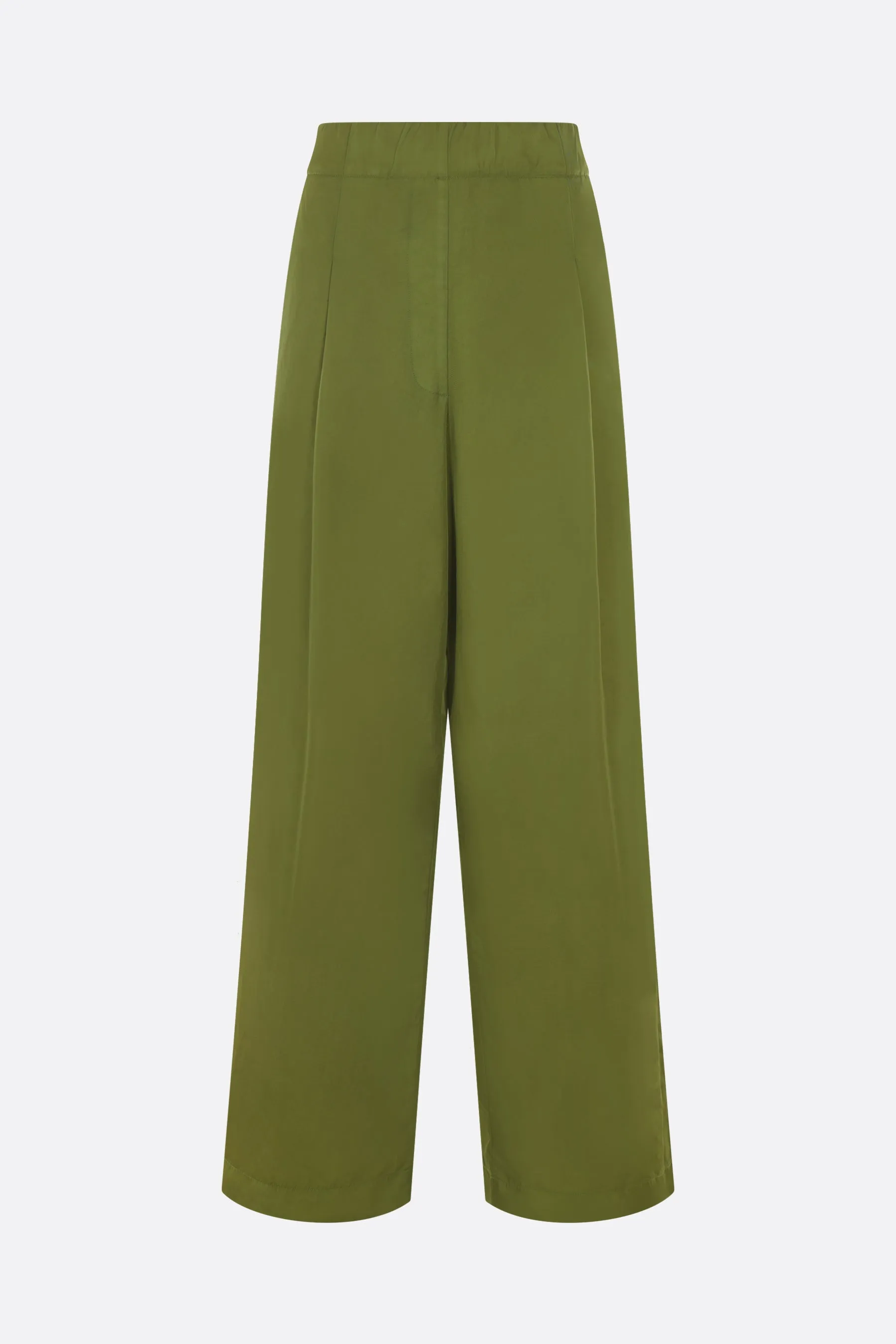 Nylon wide-leg pants