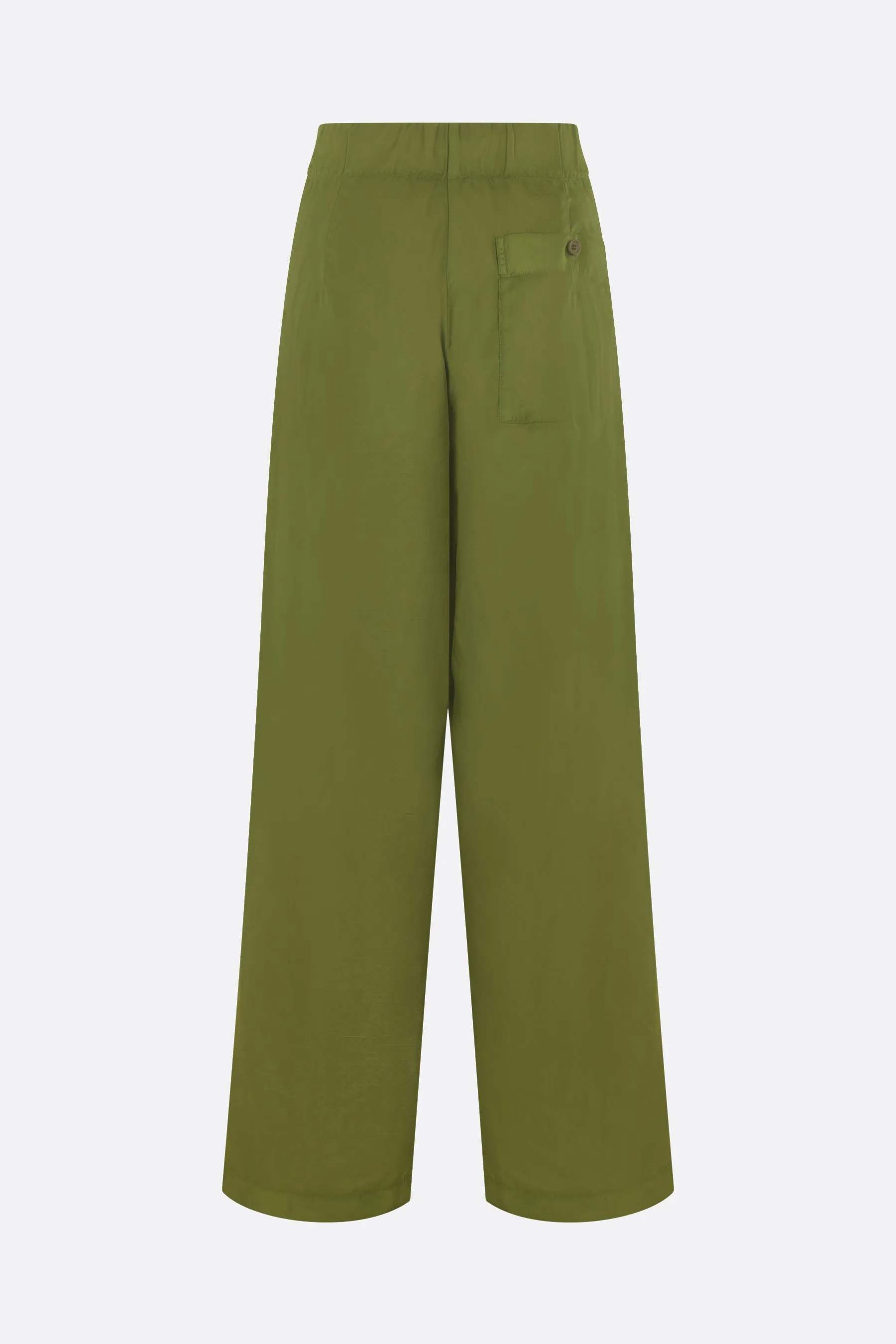 Nylon wide-leg pants